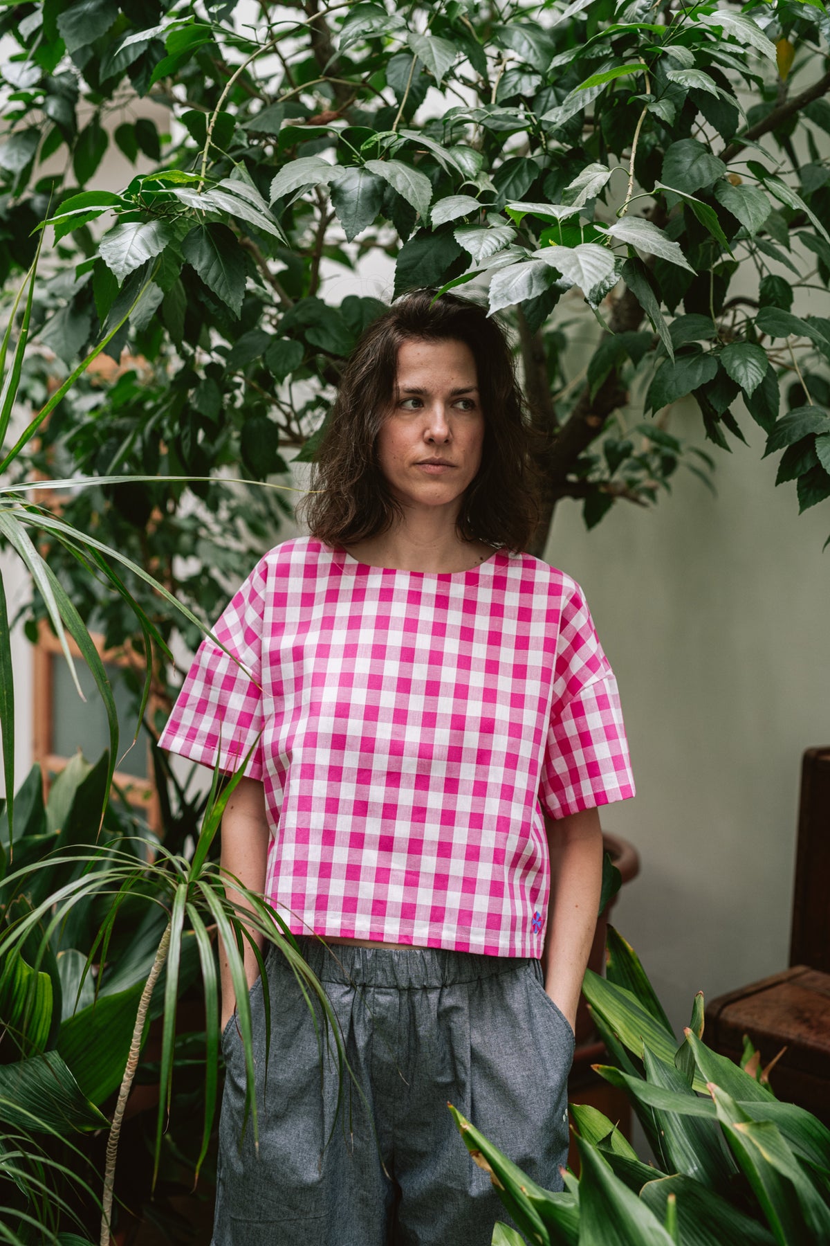 malinovkový dámsky top