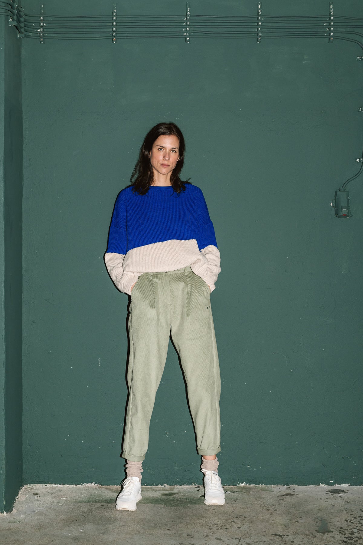šalviové evergrínky dámske nohavice