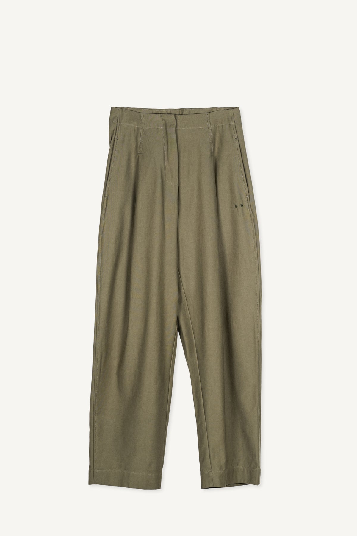 khaki barrelíny dámske nohavice
