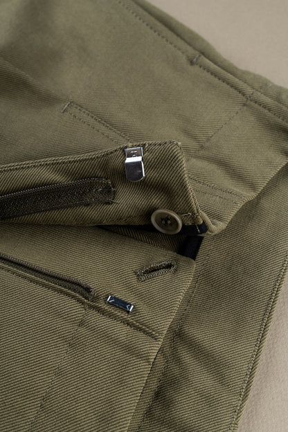 khaki barrelíny dámske nohavice