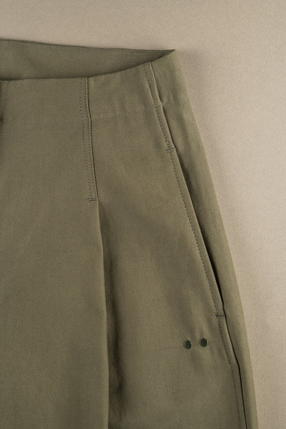 khaki barrelíny dámske nohavice